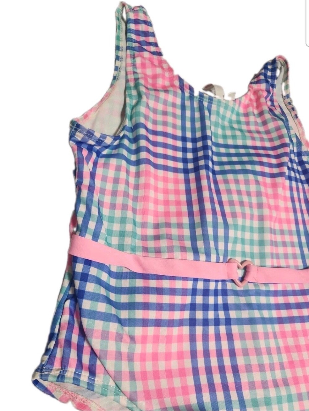 XL L 14 16 Pink Platinum Girls Stripe Pink Mint Green Bluue One Piece Swim Suit